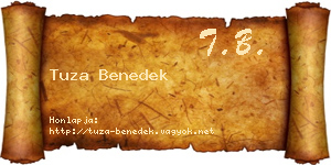 Tuza Benedek névjegykártya
